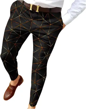 BIFUTON Mens Dress Pants, Mens Stylish Stretch Dress Pants Slim Fit Skinny Chino Pants Mens Party Business Golf Casual Slacks