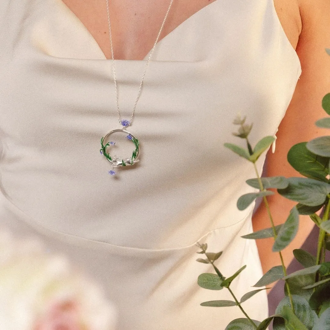 Bluebell And Hare Long Pendant