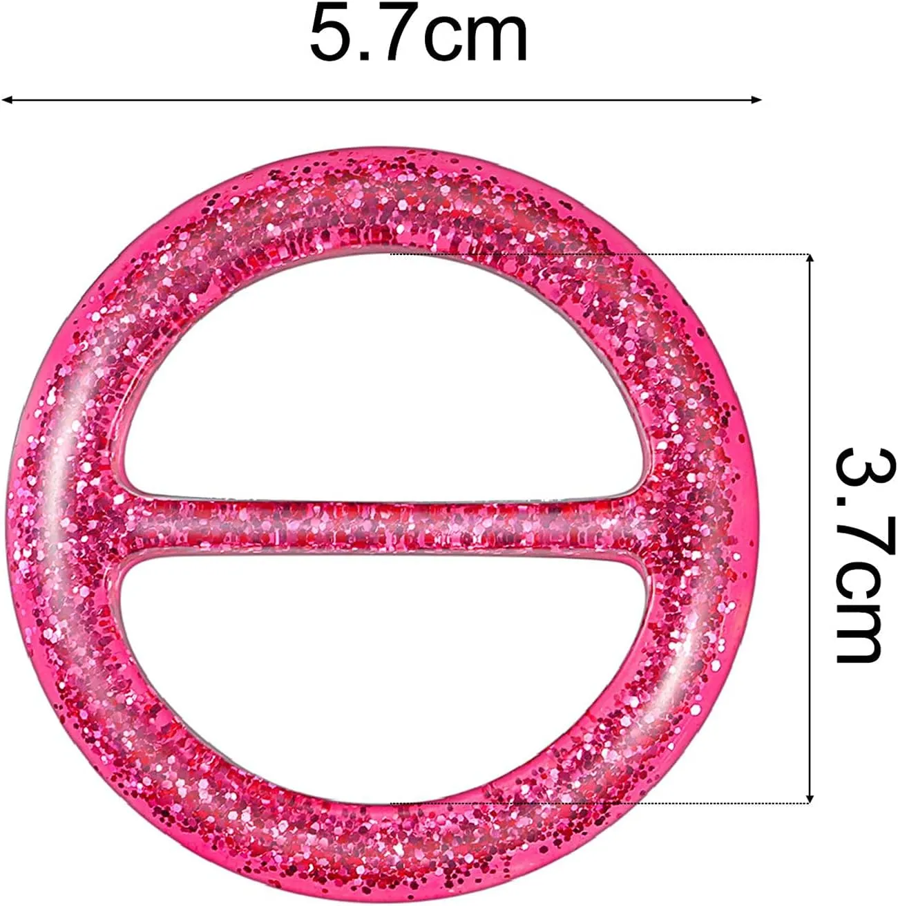 Boao 8 Pieces 80s Party Plastic Fashion T Shirt Clips Silk Scarf Ring T-shirt Tie Clips for Halloween Women Fashion Round Circle Buckle Clothing 80s Accessories