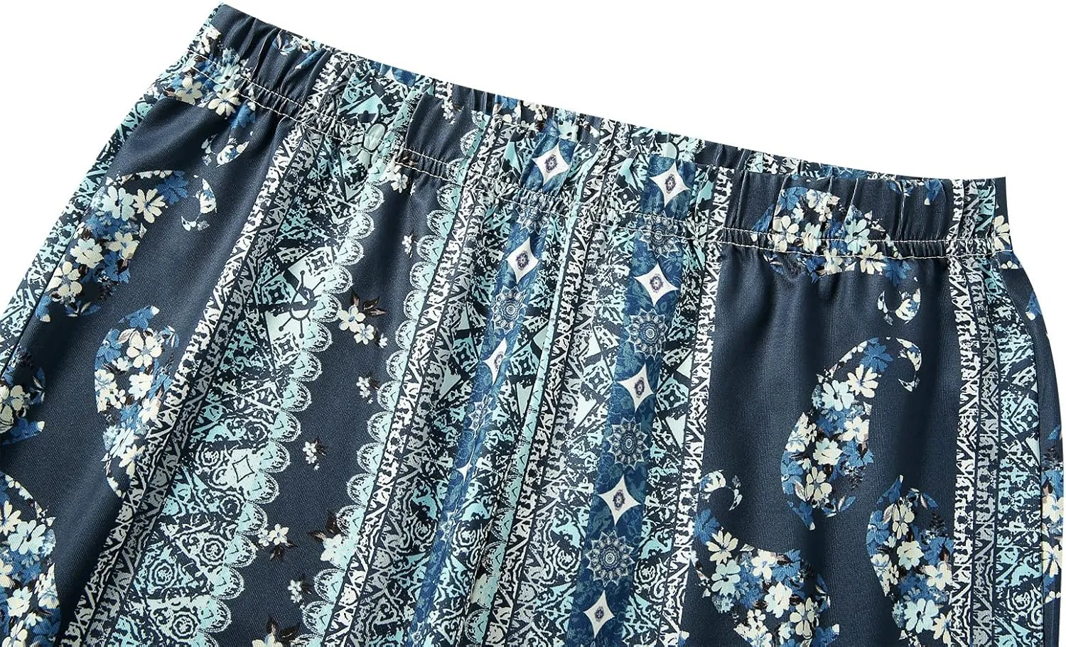 Boho Print Flare Pants for Women High Waist Stretch Comfy Bell Bottom Trousers 70s Hippie Pants Floral Yoga Leggings