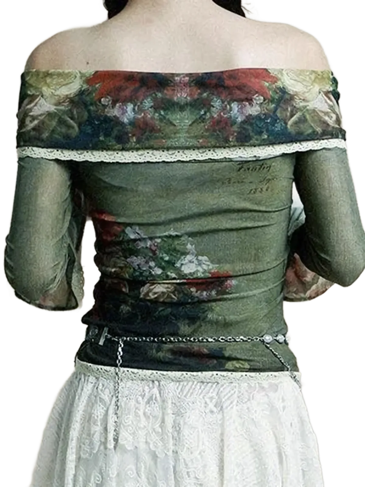 'Bouquet' Off-Shoulder Flare Top
