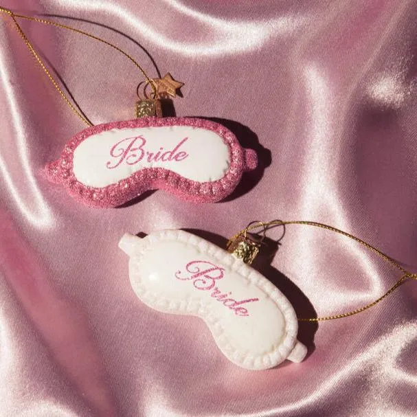 BRIDE SLEEPING MASK GLASS ORNAMENT