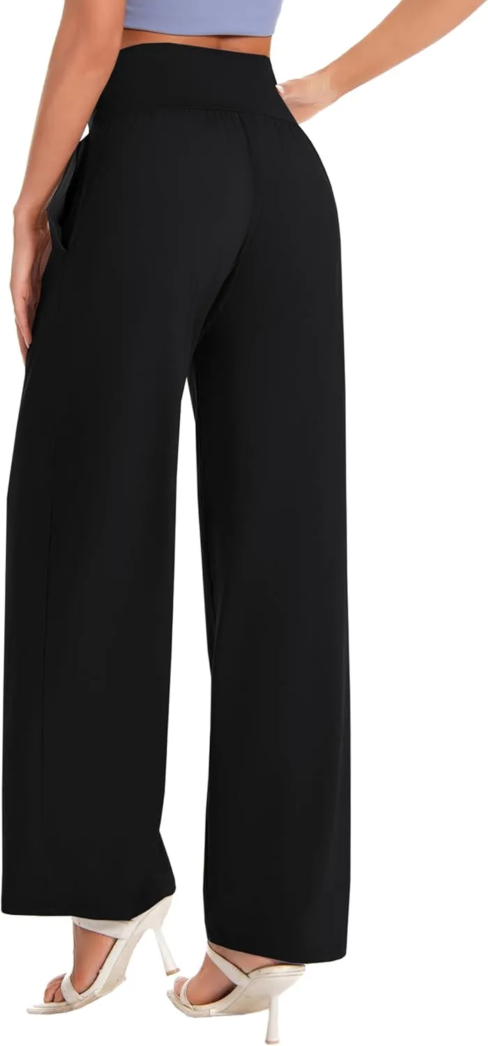 BUBBLELIME 20"/27"/29"/31"/35" Women's High Waist Casual Wide Leg Yoga Pants Cozy Loose Comfy Lounge Sweatpants with Pockets