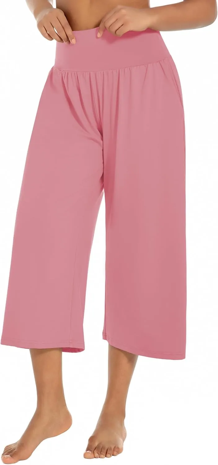 BUBBLELIME 20"/27"/29"/31"/35" Women's High Waist Casual Wide Leg Yoga Pants Cozy Loose Comfy Lounge Sweatpants with Pockets