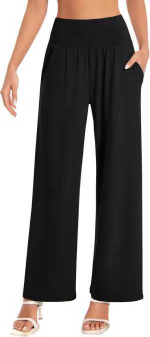 BUBBLELIME 20"/27"/29"/31"/35" Women's High Waist Casual Wide Leg Yoga Pants Cozy Loose Comfy Lounge Sweatpants with Pockets
