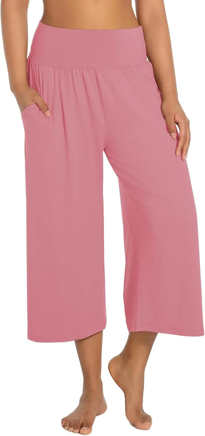 BUBBLELIME 20"/27"/29"/31"/35" Women's High Waist Casual Wide Leg Yoga Pants Cozy Loose Comfy Lounge Sweatpants with Pockets