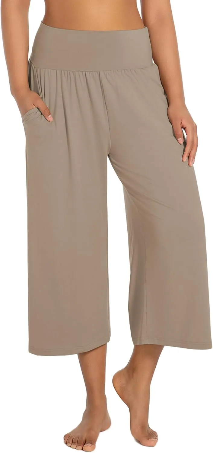 BUBBLELIME 20"/27"/29"/31"/35" Women's High Waist Casual Wide Leg Yoga Pants Cozy Loose Comfy Lounge Sweatpants with Pockets