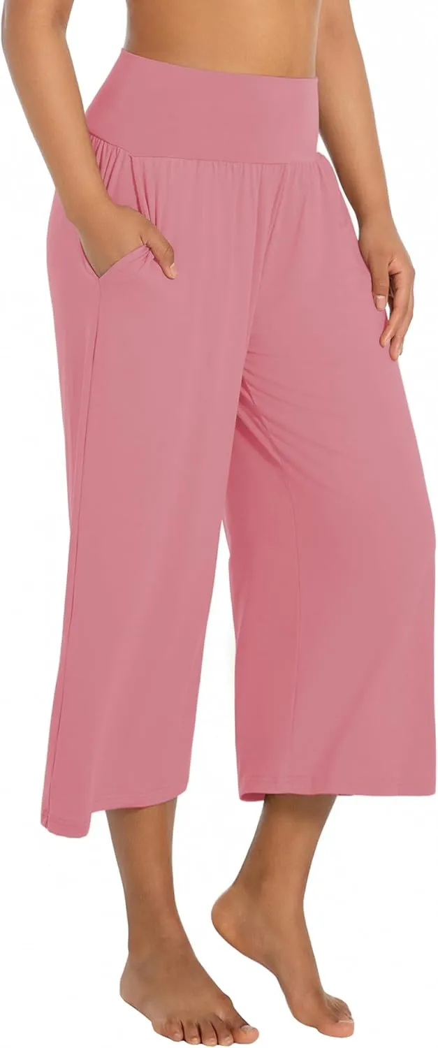 BUBBLELIME 20"/27"/29"/31"/35" Women's High Waist Casual Wide Leg Yoga Pants Cozy Loose Comfy Lounge Sweatpants with Pockets