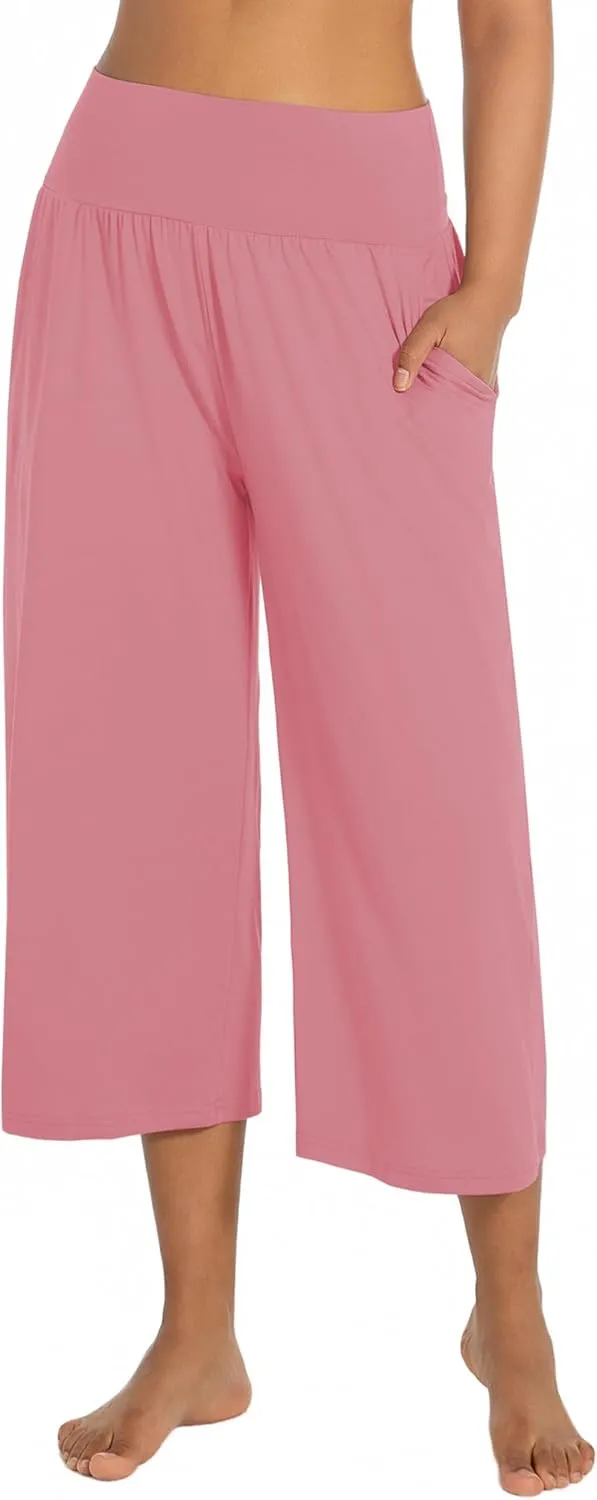 BUBBLELIME 20"/27"/29"/31"/35" Women's High Waist Casual Wide Leg Yoga Pants Cozy Loose Comfy Lounge Sweatpants with Pockets