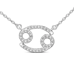 Cancer Zodiac Necklace Silver Constellation Horoscope