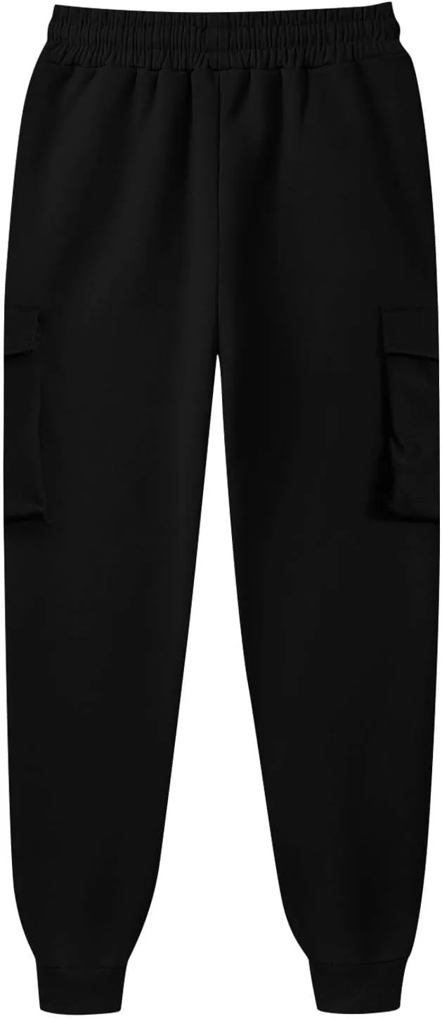 Cargo Pants for Men High Street Leisure Loose Sports Running Solid Color Lace Up Cargo Pants Sweater Men's Jogger