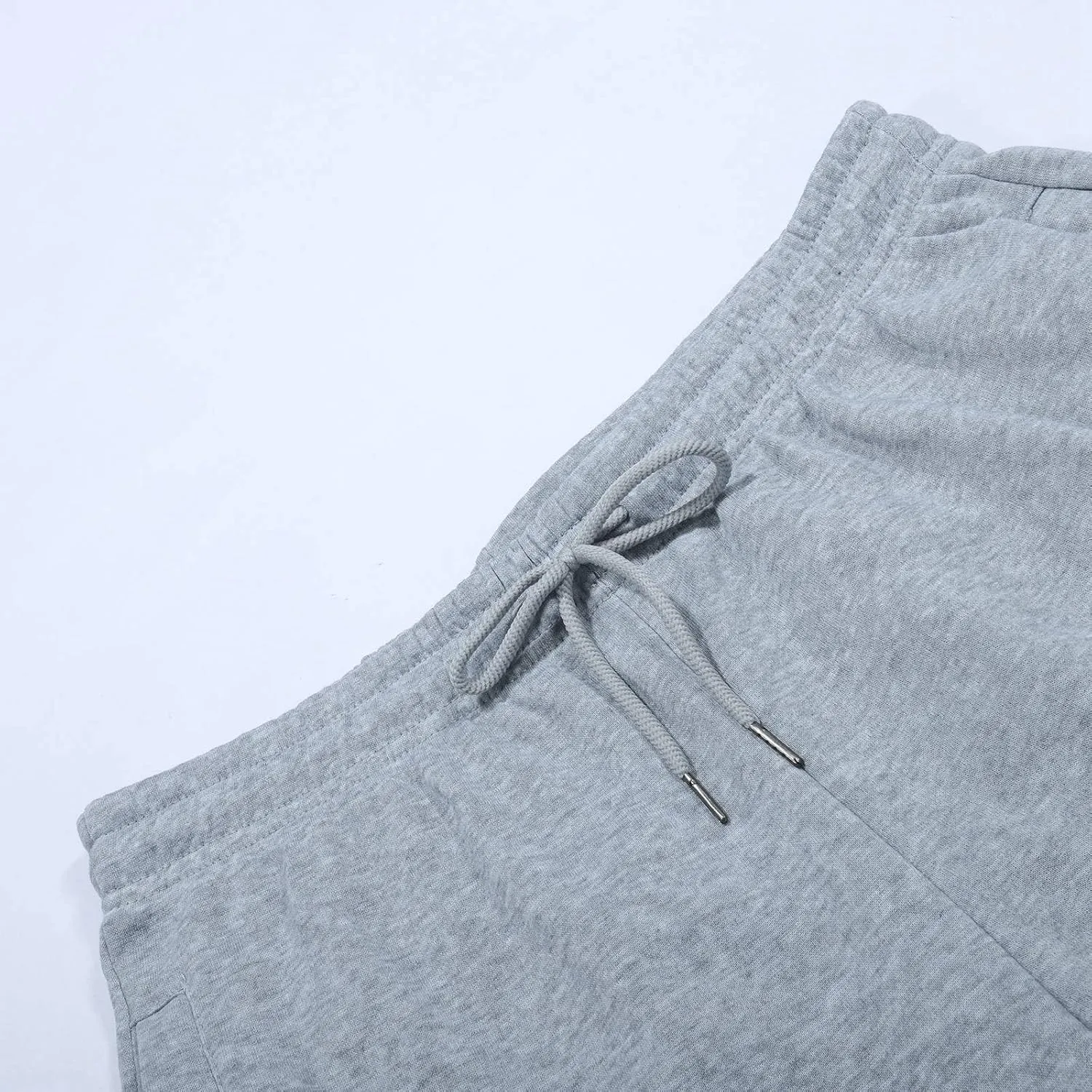 Cargo Sweatpants for Men Heavyweight Fleece Baggy Elastic Waist Drawstring Joggers Fall Trousers with Pockets