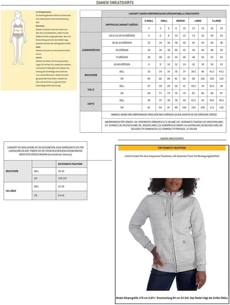 Carhartt Women's Plus Size Tencel Fiber Series Relaxed Fit 1/2 Zip Sweatshirt