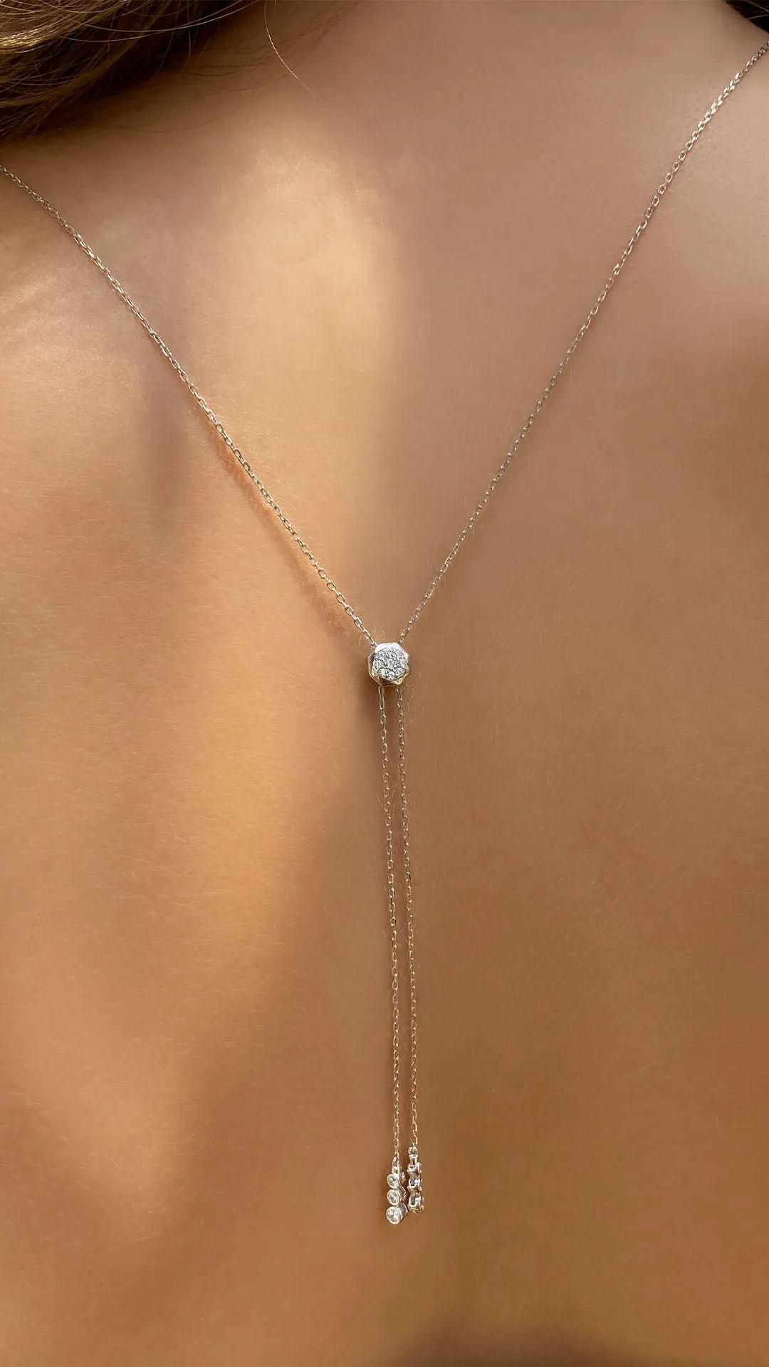 Carissa Necklace White Gold Plated