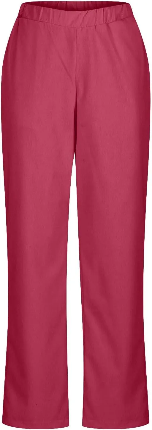 Casual Corduroy Pants for Women Solid Elastic High Waist Pants Loose Comfy Straight Leg Pants Loose Comfort Trousers