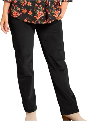 Casual Corduroy Pants for Women Solid Elastic High Waist Pants Loose Comfy Straight Leg Pants Loose Comfort Trousers