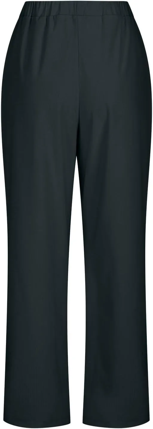 Casual Corduroy Pants for Women Solid Elastic High Waist Pants Loose Comfy Straight Leg Pants Loose Comfort Trousers