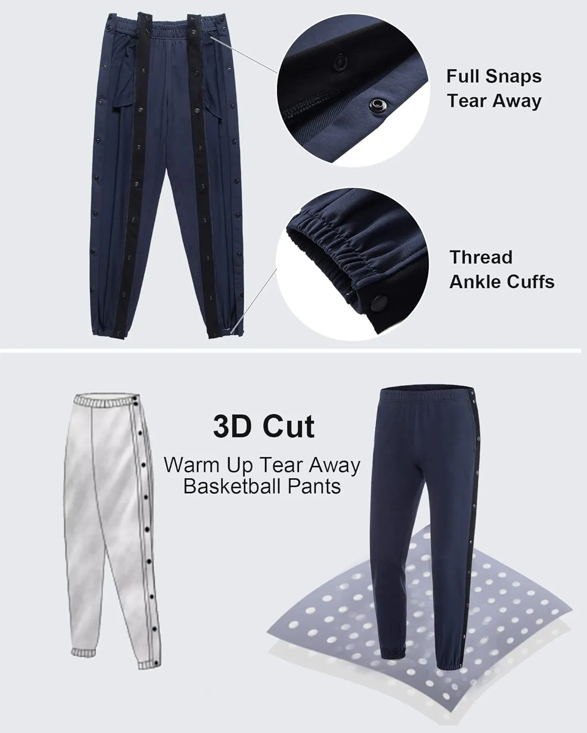 Chrisuno Women's Sweatpants Tear Away Joggers Athletic Workout Sweat Pants