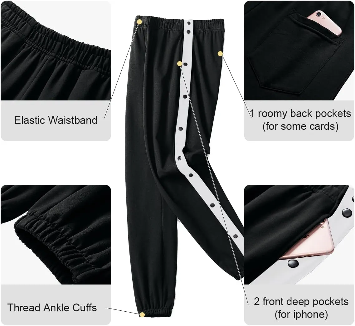 Chrisuno Women's Sweatpants Tear Away Joggers Athletic Workout Sweat Pants