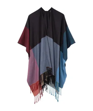 Color Block Ruana