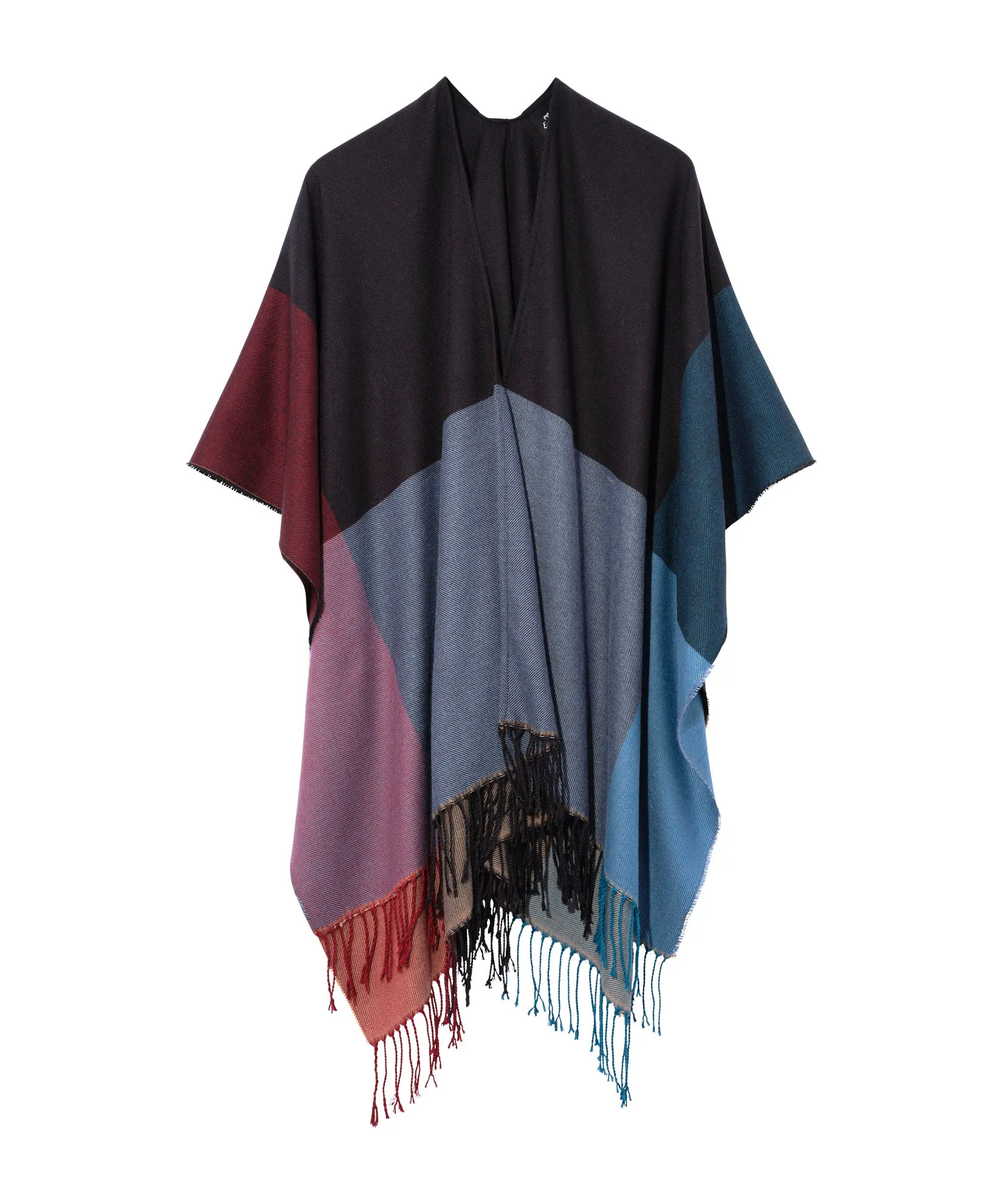 Color Block Ruana