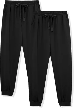 COLORFULLEAF Mens Cotton Pajama Pants Lightweight Jogger Pajama Bottoms Soft Lounge Pants with Pockets