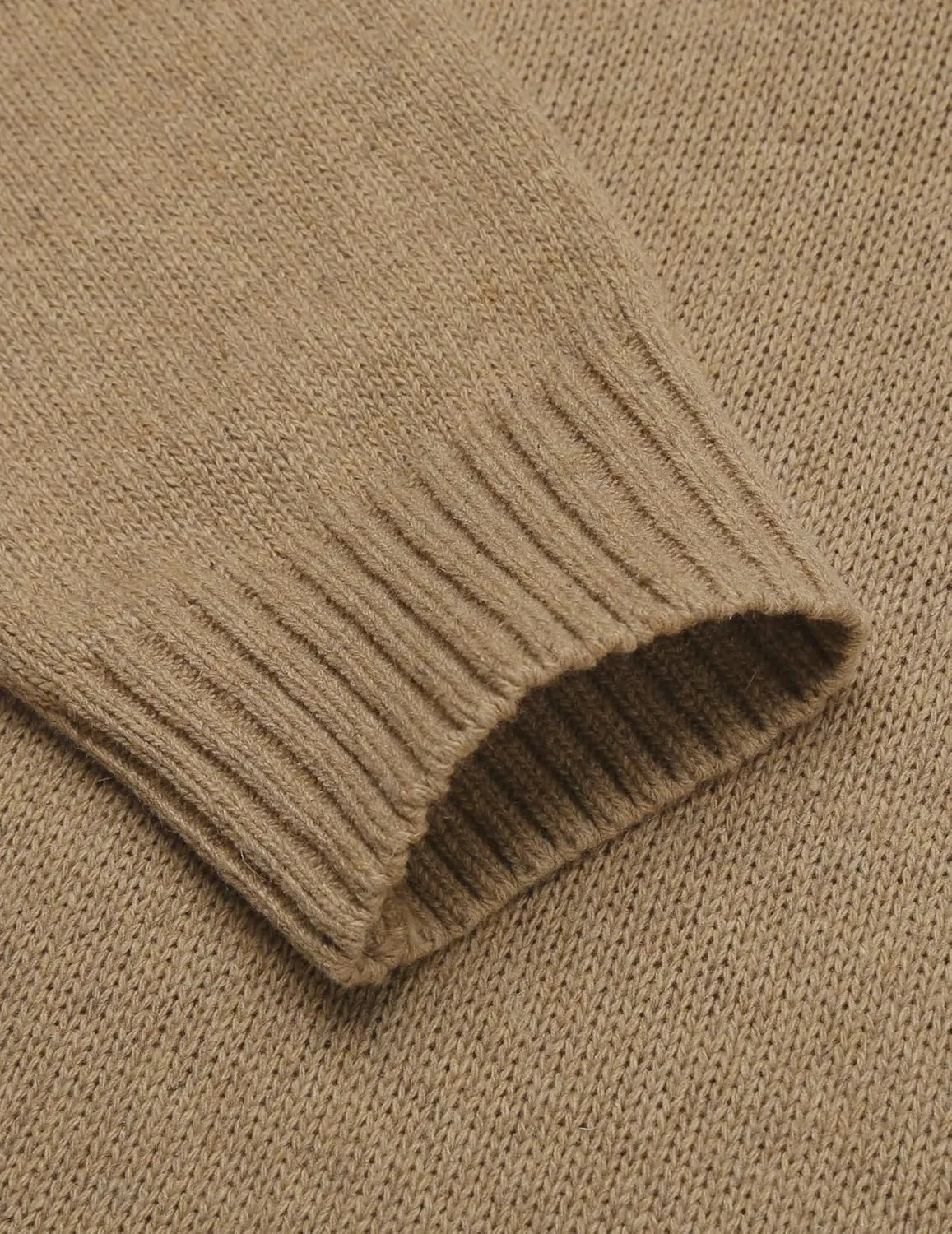 COOFANDY Men's Shawl Collar Pullover Sweater Relaxed Fit Casual Cotton Cable Knit Sweaters with Pockets