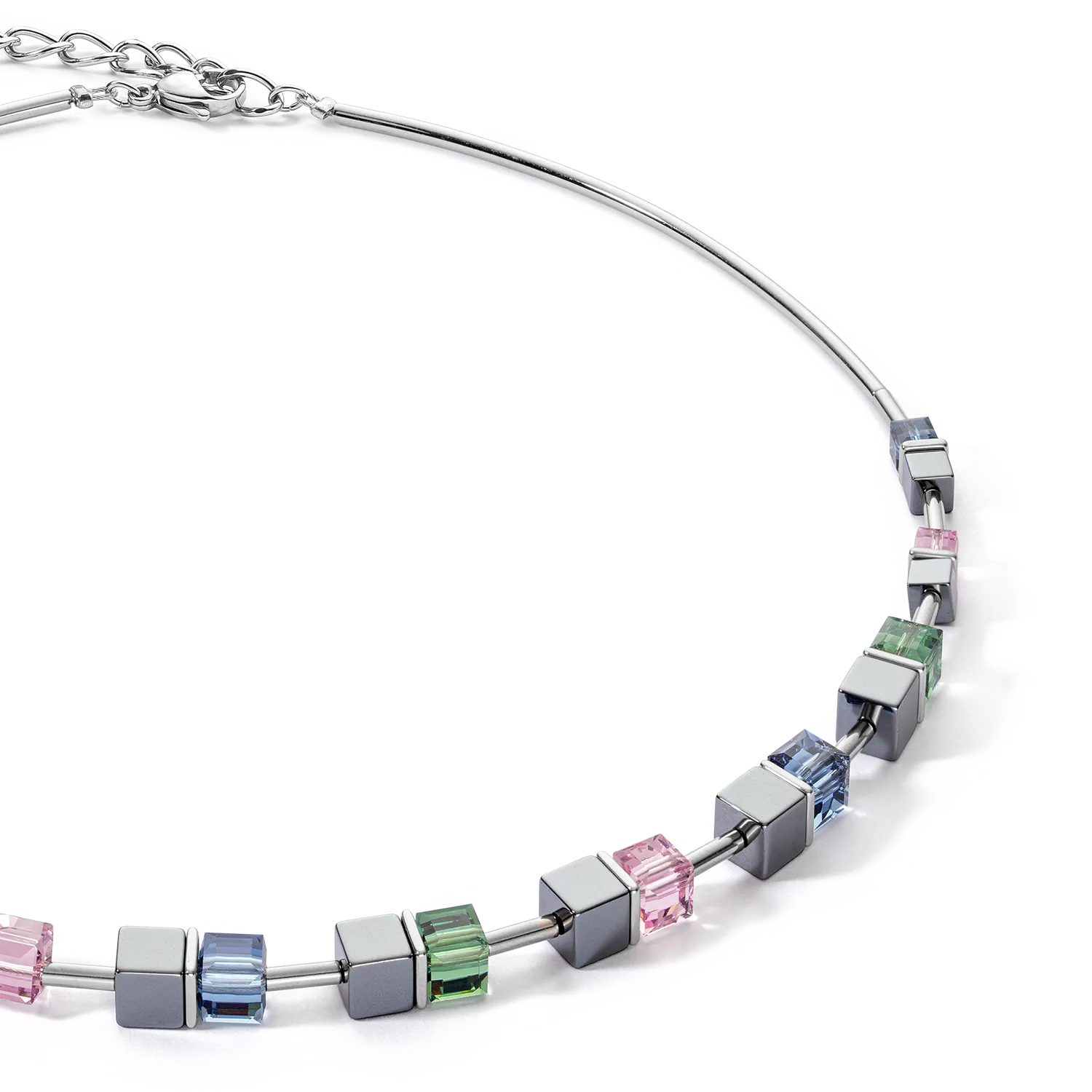 Cube Story Colour Couple necklace hematite vintage