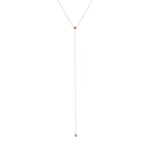 Dainty Birthstone Lariat