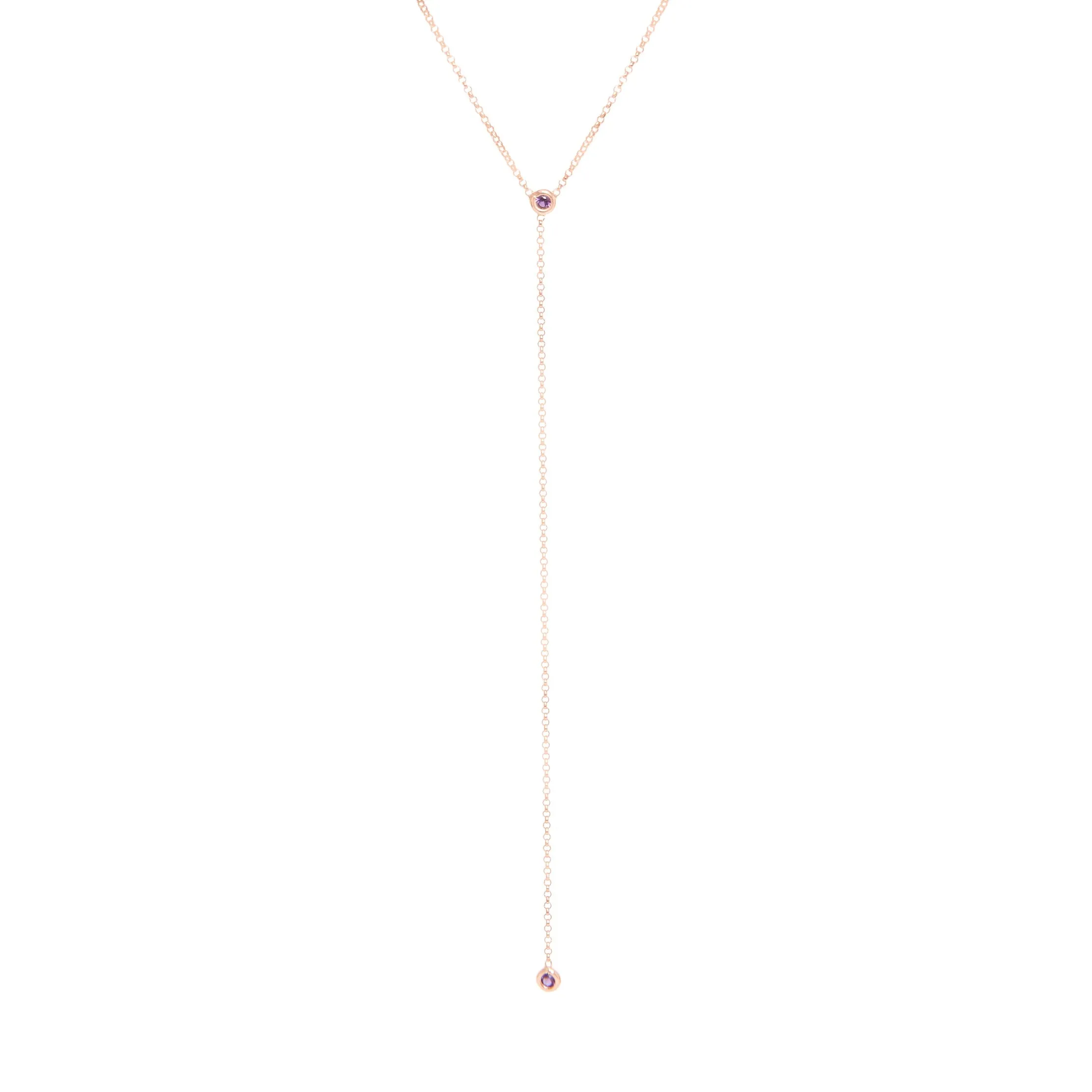 Dainty Birthstone Lariat