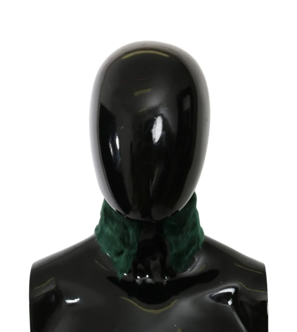 Dolce & Gabbana Luxurious Green Lambskin Scarf for Women