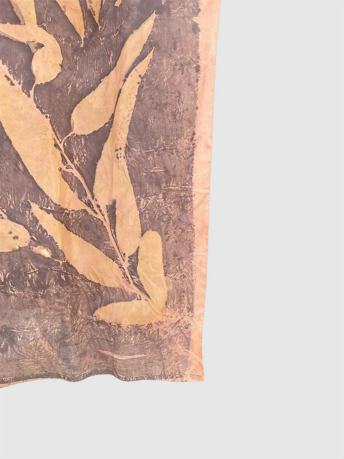 Earthy Hues: Eco-Printed Silk Stole
