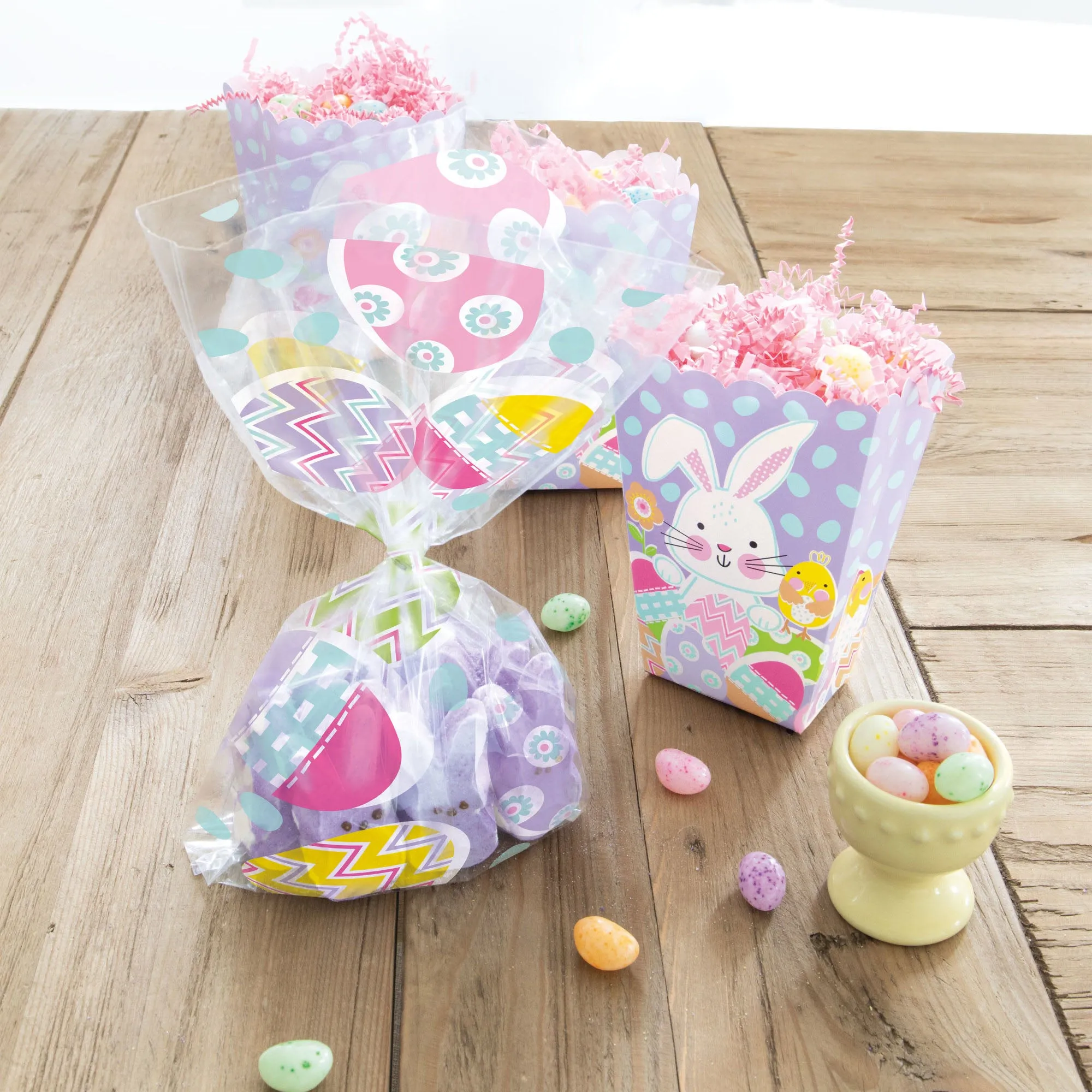 Easter Egg Cellophane Bags for Party Favors and Treats