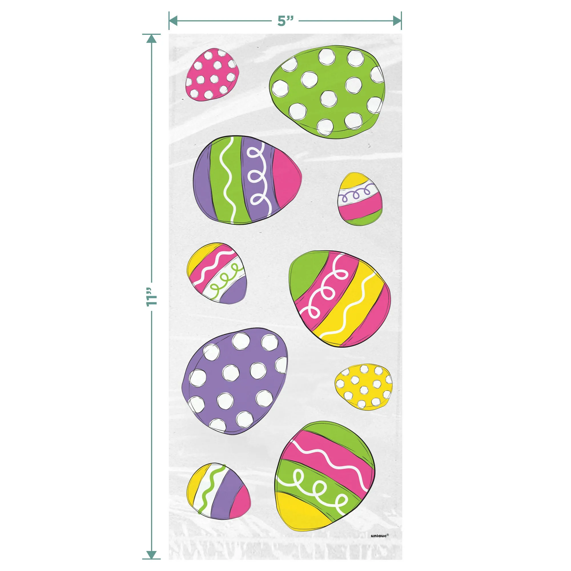 Easter Egg Cellophane Bags for Party Favors and Treats