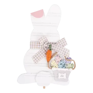 Egg Hunt Bunny Wood Topper