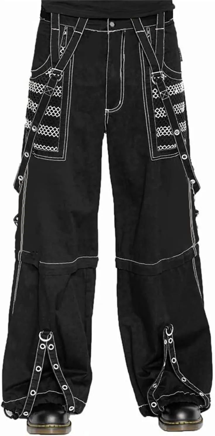 Faretumiya Women Cargo Pants High Waist Baggy Jeans Casual Wid Leg Denim Pants Grunge Gothic Harajuku Punk Y2k Trousers