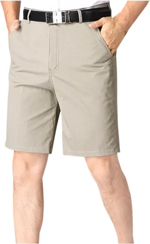 Finelylove Mens Golf Dress Shorts 9 Inch Flat Front Business Casual Twill Work Chino Shorts with Pockets Cotton Short Pants