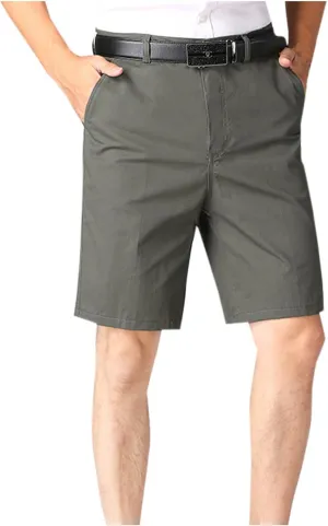 Finelylove Mens Golf Dress Shorts 9 Inch Flat Front Business Casual Twill Work Chino Shorts with Pockets Cotton Short Pants