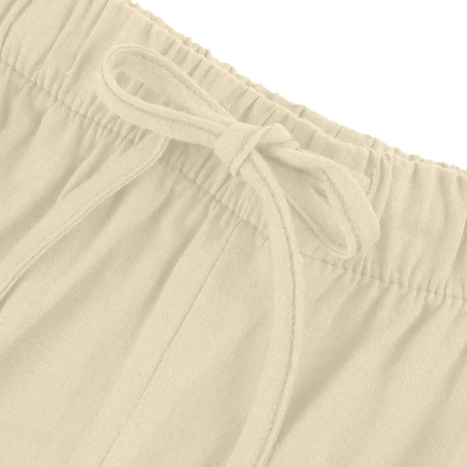 Flowy Wide Leg Linen Pants Women Summer Baggy Beach Vacation Palazzo Pants Casual High Waisted Pants with Pockets
