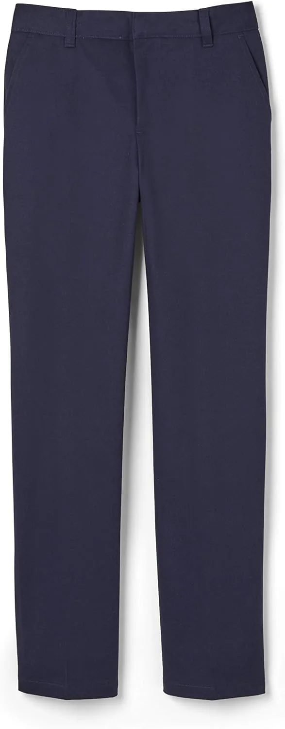 French Toast Boys' Relaxed Fit Twill Pant with Adjustable Waist in Standard Slim and Husky