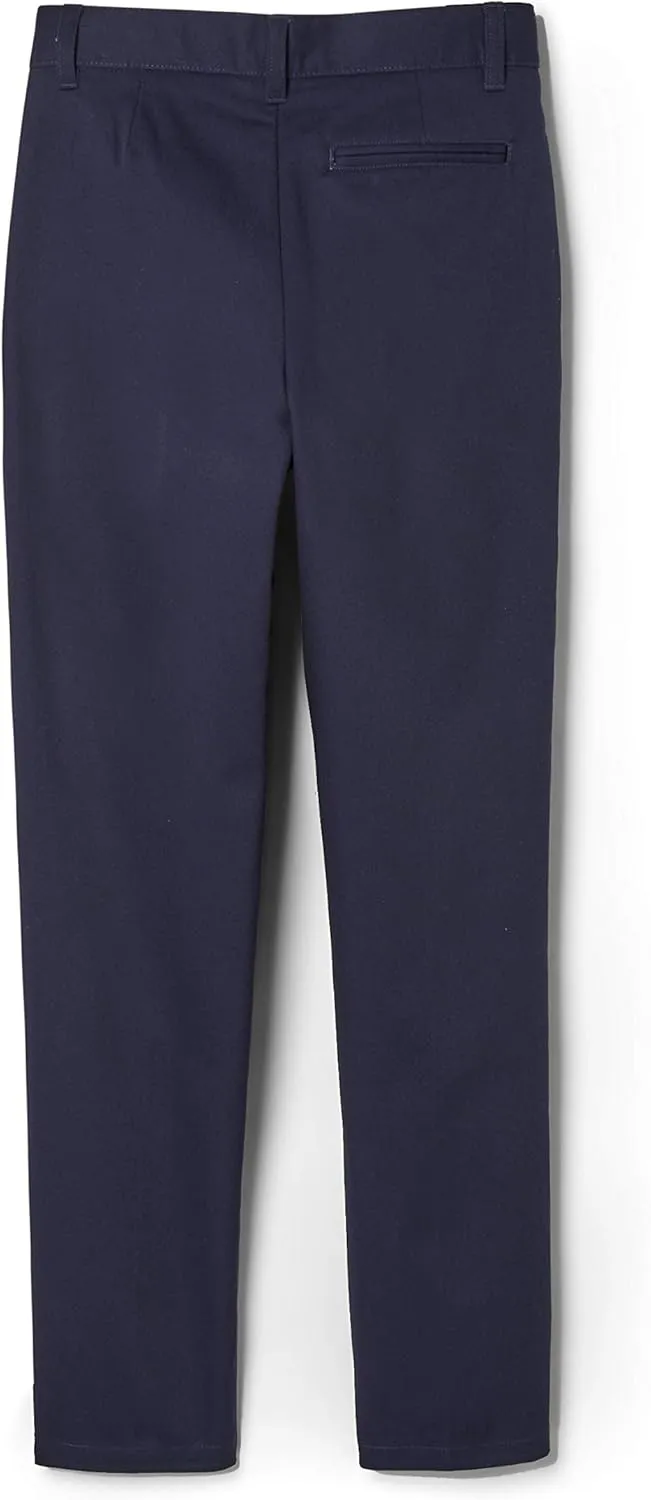 French Toast Boys' Relaxed Fit Twill Pant with Adjustable Waist in Standard Slim and Husky