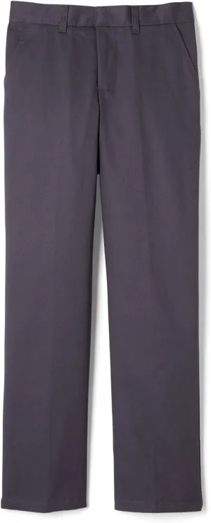 French Toast Boys' Relaxed Fit Twill Pant with Adjustable Waist in Standard Slim and Husky