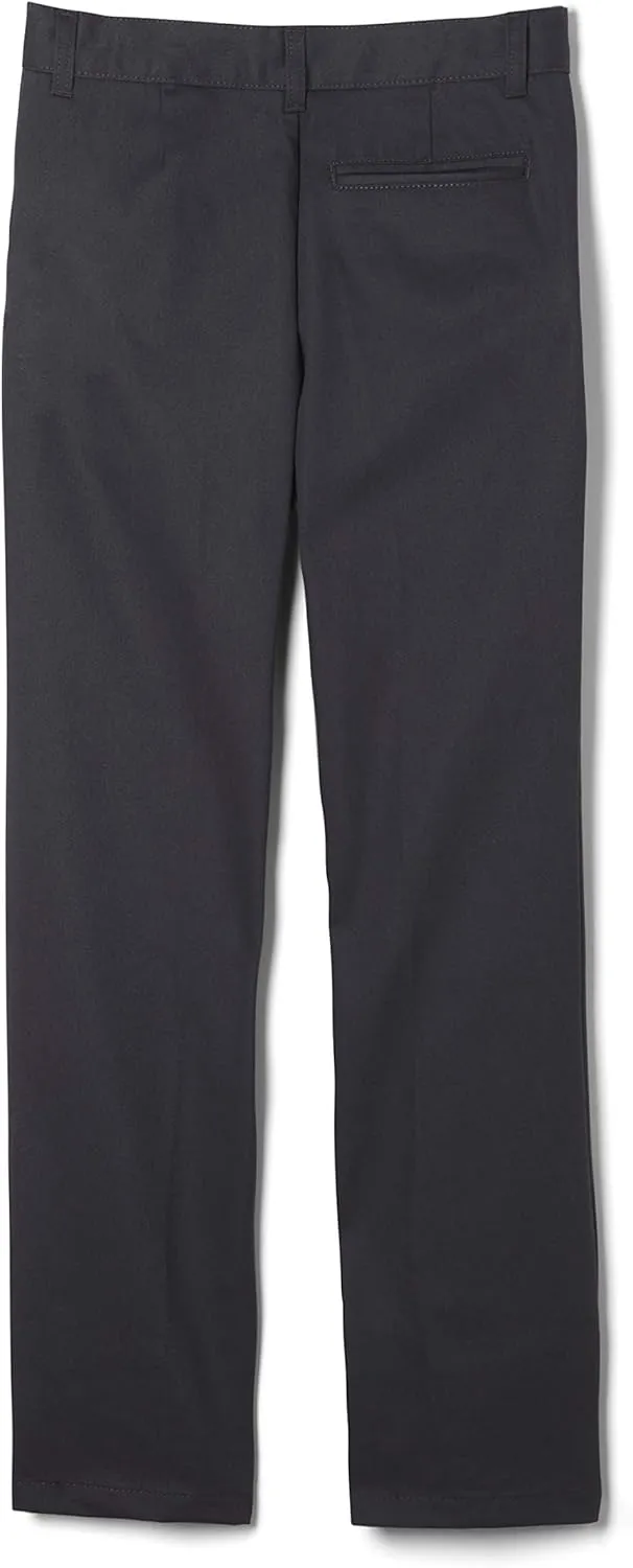 French Toast Boys' Relaxed Fit Twill Pant with Adjustable Waist (Standard, Slim & Husky)