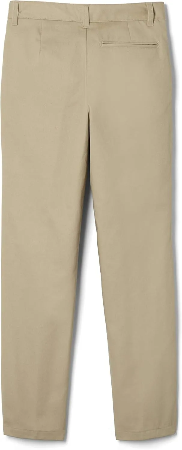 French Toast Boys' Relaxed Fit Twill Pant with Adjustable Waist (Standard, Slim & Husky)