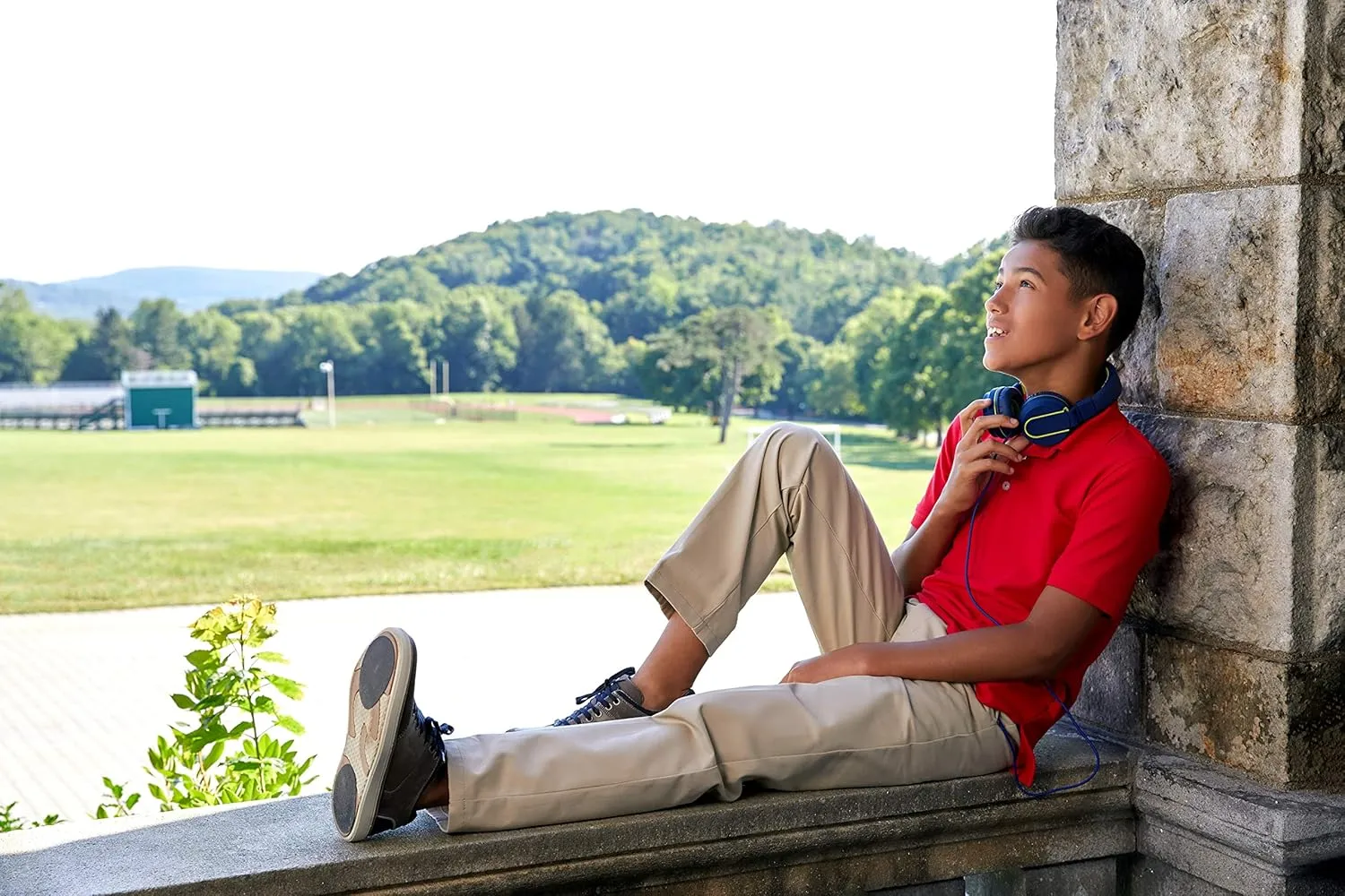 French Toast Boys' Relaxed Fit Twill Pant with Adjustable Waist (Standard, Slim & Husky)