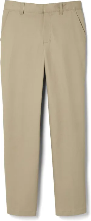 French Toast Boys' Relaxed Fit Twill Pant with Adjustable Waist (Standard, Slim & Husky)