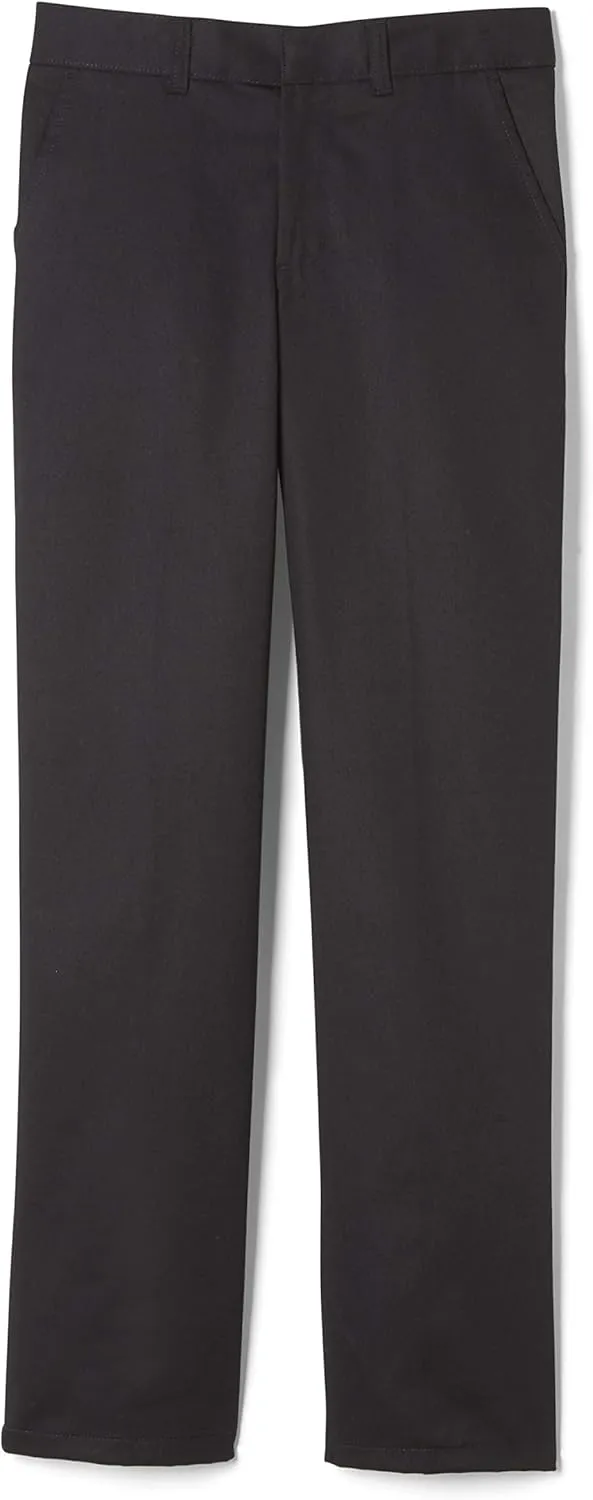 French Toast Boys' Relaxed Fit Twill Pant with Adjustable Waist (Standard, Slim & Husky)