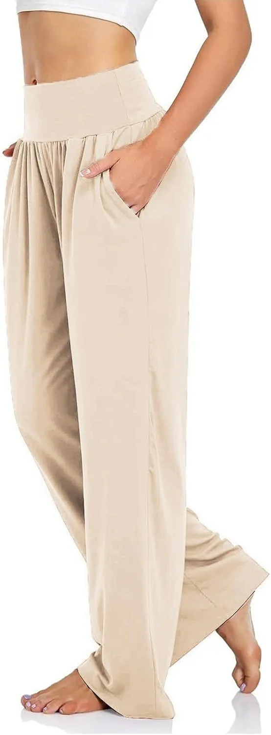 FZVYD Women's Casual Loose Wide Leg Cozy Pants Yoga Sweatpants Comfy High Waisted Sports Athletic Lounge Pants with Pockets