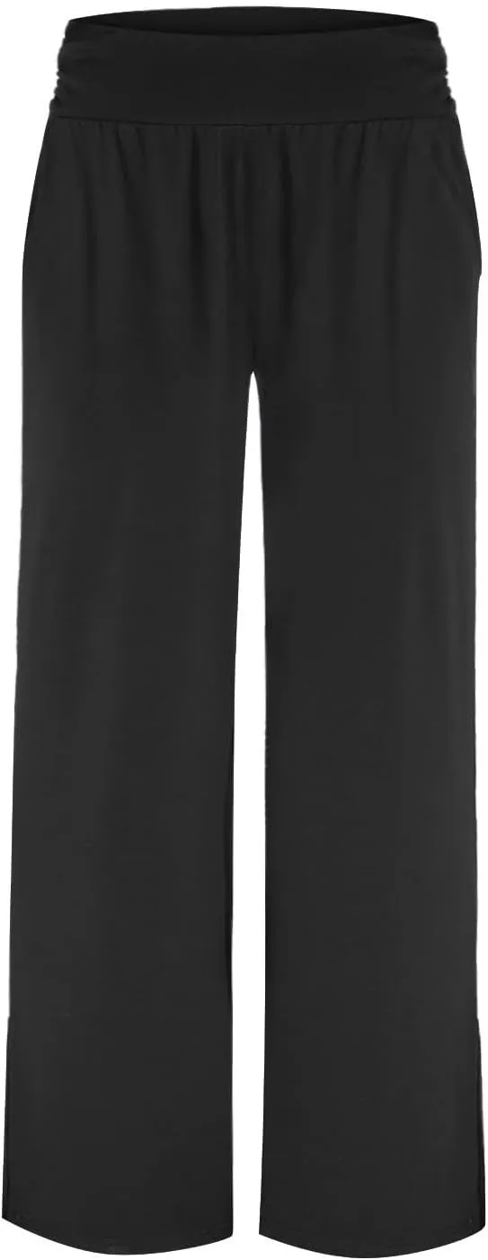 FZVYD Women's Casual Loose Wide Leg Cozy Pants Yoga Sweatpants Comfy High Waisted Sports Athletic Lounge Pants with Pockets