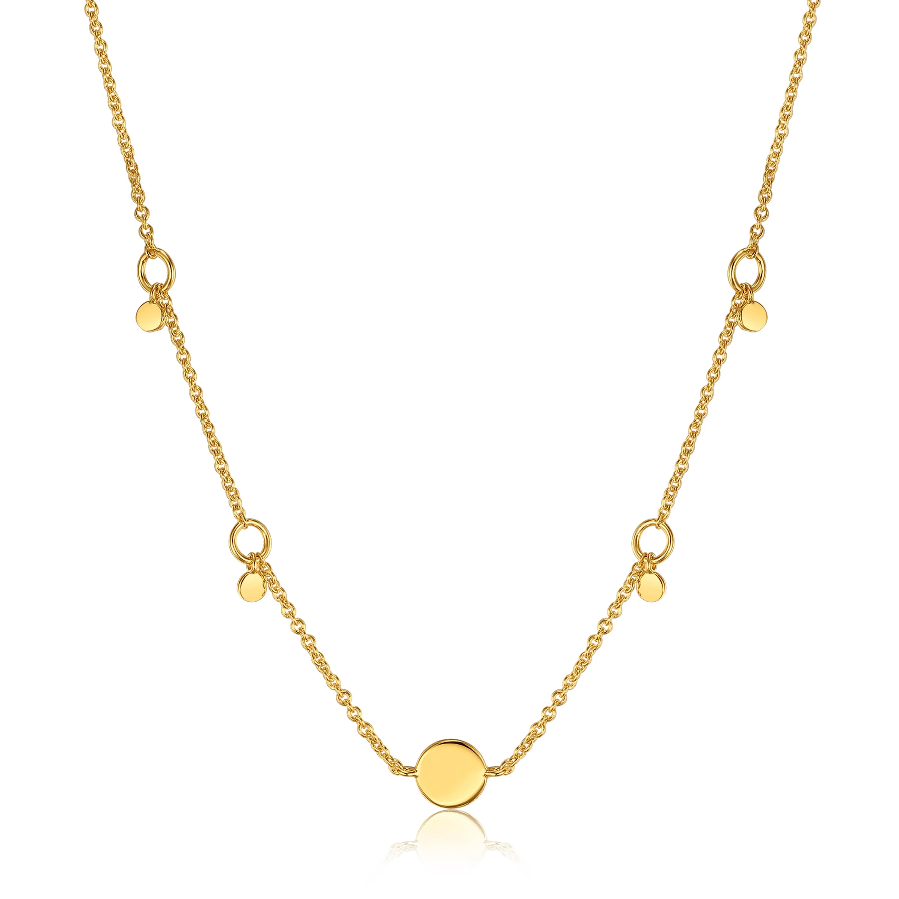 Geometry Drop Discs Necklace